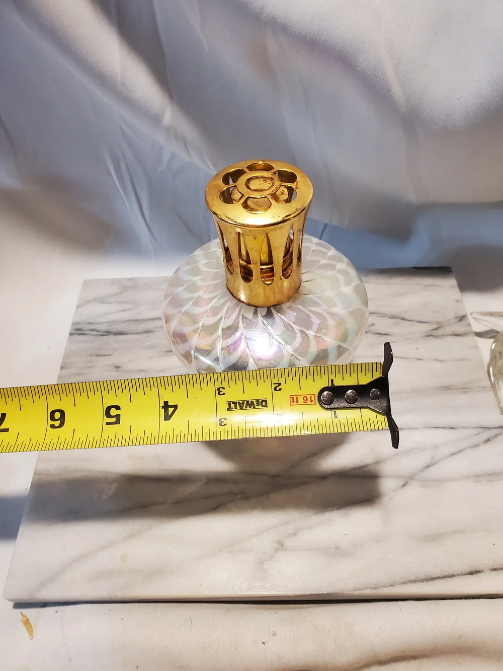 Hand-Blown Opalescent Art Glass Fragrance Oil Lamp, Scentier Style – 6